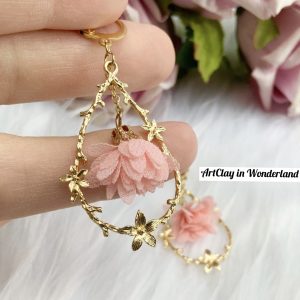Boucles d’oreilles fleur cerisier